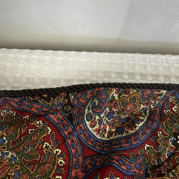 Vintage Ralph Lauren EMERSON PAISLEY Pair of King Pillow Shams-Braided Trim - Picture 3 of 5